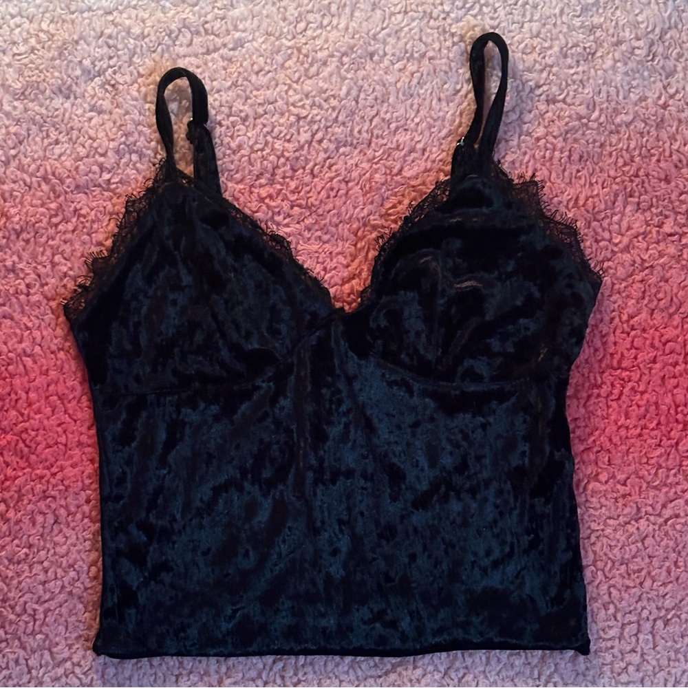 velvet black cami